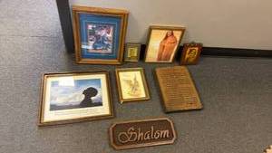 lot 1703 image: Framed wall decor