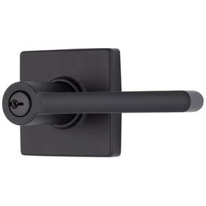 lot 62479 image: Brinks Contemporary Keyed Entry Lever Doorknob  Matte Black