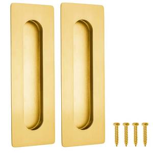 lot 62489 image: Malimali 7 Inch Recessed Pocket Door Pull Sliding Door Handle Hardware - 2pc