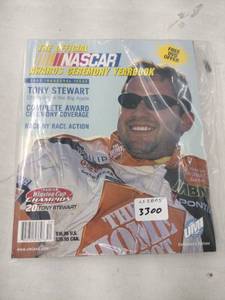 lot 63459 image: The Official Nascar Awards Ceremony Yearbook Tony Stewart 2002 Inaugural Issue