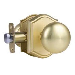 lot 61478 image: Senyhardware Brushed Gold Passage Door Knob - Satin Brass Finish