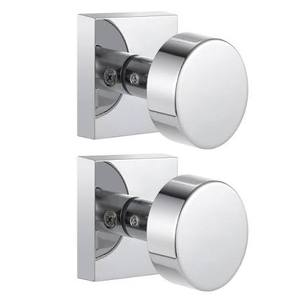 lot 62470 image: chrome modern single-sided dummy door knob
