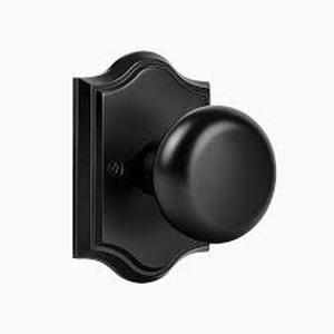 lot 62473 image: ornate matte black interior door knob featuring a decorative textured face