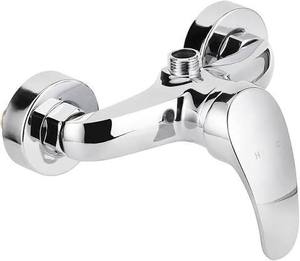 lot 62487 image: Shower Faucet Copper G12in Thread Wall Mounted Triple Mixer Tap Comfortable Grip for Household Bathroom Bathtub