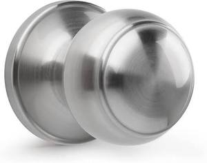 lot 63467 image: Gaurqiah Non-Locking Passage Door Knob, Flat Ball Interior Door Knob Without Keys, Round Doorknob for HallwayClosets, Satin Brass