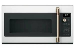 lot 9 image: Cafe Over-the-Range Microwave Oven with Sensor Cooking and Air Fry - Retail $1,239