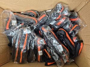 lot 108 image: Lot of Black and Orange Chest Belts with Pockets and Straps