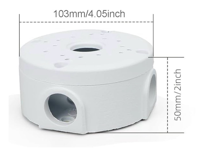 lot 5733 image: Pack of 3 Piece Outdoor Camera Junction Box, Universal Security Camera Junction Box, Security Camera Mounting Box, Compatible with Dome Cameras