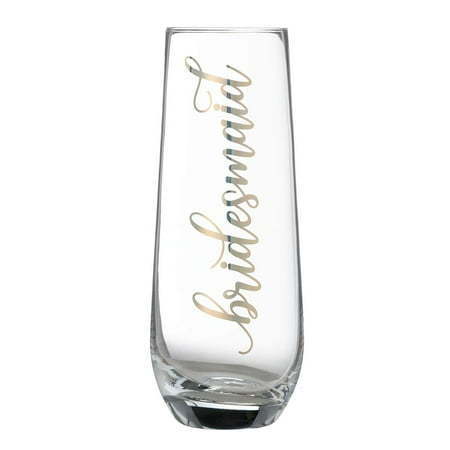 lot 7249 image: Lillian Rose Gold Bridesmaid Stemless Champagne Glass  1 Count (Pack of 1)  Clear - Retail $36