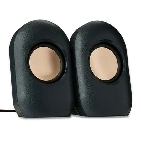 lot 7418 image: onn Stereo Speaker with Volume Controls  3.6 ft 3.5mm Aux with USB Power Cable - Retail $30