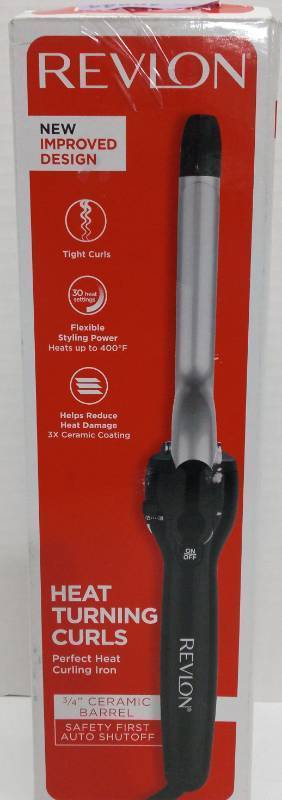 lot 7428 image: Revlon Perfect Heat 34  Triple Ceramic Curling Iron  Black