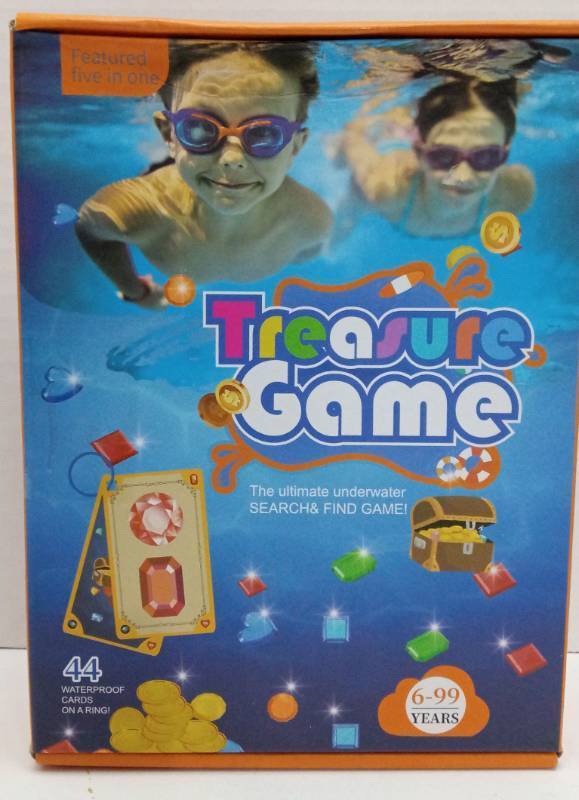 lot 7429 image: Treasure Game Underwater Search Find Game 44 Waterproof Cards Ages 6-99