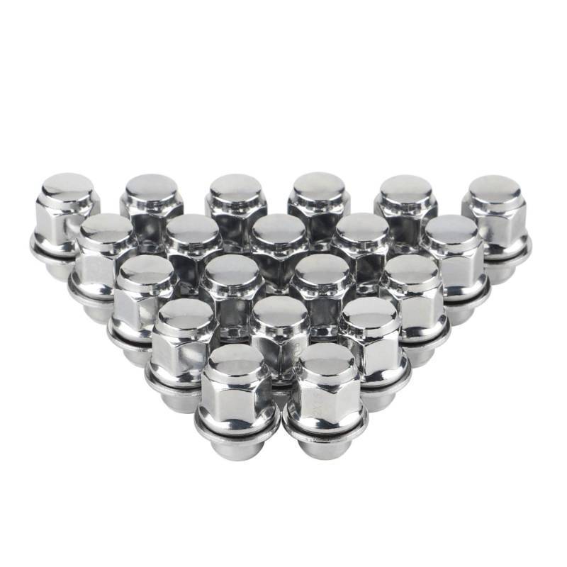 lot 7287 image: Richeer 20PCS 1.48 inch 12x1.5 Mag Seat Lug Nuts Chrome, 12x1.5 OEMFactory Wheel Lug Nuts 0.83(21nn) Hex Compatible for Civic Element HR-V Escape Sierra