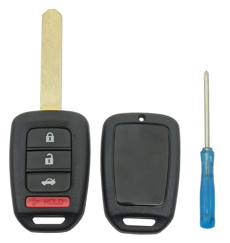 lot 7873 image: vurbemes Replacement Key Fob Cover Case fit for Honda 2016-2017 Accord 2016-2019 Civic 2014-2015 CR-V Keyless Entry Key Fob (Black)