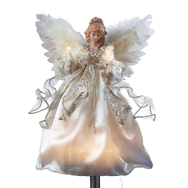 lot 7284 image: Kurt Adler 10L IvoryGold Angel Tree Topper