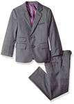Isaac Mizrahi Big Boy's Solid 2pc Slim Fit Wool Suit Suit, Charcoal, 16 - Retail: $162