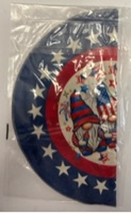 lot 8389 image: Patriotic Gnome Design Circle placemats 4 x 8 inch