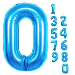 lot 8400 image: forlvwoon 40 Inch Blue Number 0 Balloon Giant Blue Digit 0 Balloons for Kids Birthday Helium Foil Number Balloons 0 for Birthday Anniversary Baby Shower Graduations Decorations for Kids