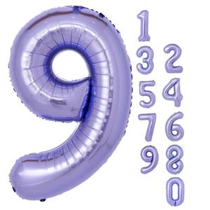 lot 8405 image: 40 Inch Purple Number 9 Balloon 9th Birthday Balloon Foil Number Balloons for Birthday Party Purple 9 Years Old Balloon for 9th Birthday Party for Kids 9 Years Anniversary Decors