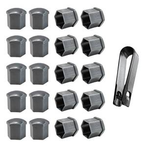 lot 8406 image: Yourkar 20 PCS Wheel Nut Covers Bolt Caps, 19mm Anti-Theft Wheel Lug Bolt Covers with Removal Tool, Automotive Hub Screw Exterior Protection Cap, Decorative Car Accessories (Normal, Gray)
