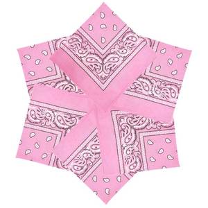 lot 8410 image: MDSTYLE 6 Pack 100% Cotton Bandanas 22 x 22 for Men & Women Paisley Handkerchief Headband Scarf Bandana (Pink)