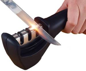 lot 8417 image: KNIFE SHARPENER - Knife Sharpener Diamond Wheel, Kitchen Knife Accessories, kitchen essentials, chef choice knife sharpener, Polish Kitchen Knives with 3 Stage Grit kitchen knife sharpener