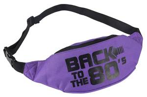 lot 8420 image: Smile Fish Neon Fanny Packs Waist Bag for 80s Party Music Festivals,Women,Men (Purple)