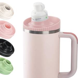 lot 8429 image: Taladad Tumbler Adapter for Stanley to Cirkul, Use Your Flavor Cartridges with Your Tumbler, for 40oz Stanley Quencher H2.0 Tumblers, BPA Free Plastic, Leak Proof (Pink)
