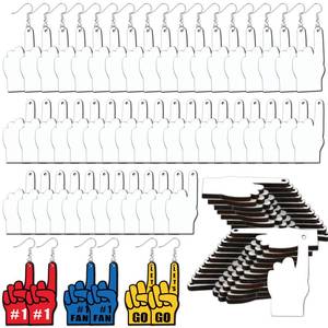 lot 8437 image: Whaline 48Pcs Sublimation Blank Ball Game Cheering Earrings Bulk Heat Transfer Sublimation MDF Earrings with Earring Hooks and Jump Rings for Women Jewelry DIY Crafts Making Supplies