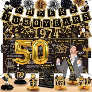 lot 8441 image: 18th Birthday Decorations for Boys Girls,16PCS Back in 2007 Party Banner Decorations, Including Vintage Backdrop, Cheers to 18 Years Banner, 7 Hanging Swirl, Poster Anniversary Card, 6 Paper Poms