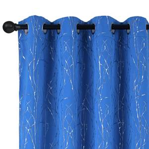 lot 8451 image: Tonys collection Royal Blue Blackout Curtains for Living Room, Rubber Design Thermal Insulated Window Drapes 2 Panels for Bedroom, Grommet Top(34x84 Inch, Royal Blue,2 Panels)