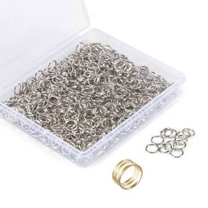 lot 8456 image: YHYZ 5mm Jump Rings (320pcs, Silver), Metal Connector for Jewelry Making Keychains Charms DIY