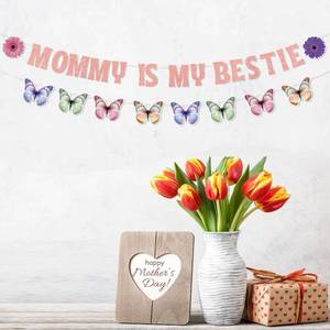 lot 8464 image: Mothers Birthday Party,Thanks Mom,Mom Gifts for Birthday Indoor Home House Decor Party Supplies, Moms birthday present,Moms Butterfly Supplies,feliz dia de las madres