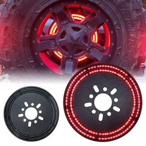 lot 8554 image: Gubebaili Spare Tire Brake Light Fit for Jeep Wrangler JK 2007-2018 & JLJLU 2018, LED 3rd Third Brake Light, Double Red Light - Retail $37