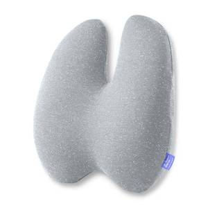 C CUSHION LAB Extra Dense Lumbar Pillow - Patented Ergonomic Multi-Region Firm Back Support for Lower Back Pain Relief - Lumbar Support Cushion with Strap for Office Chair, Car, Sofa, Plane - Grey - Retail: $67