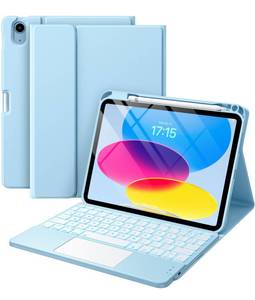 lot 8576 image: Harvopu for iPad A16 11th10th Generation Case with Keyboard, Folio Cover - Retail $33
