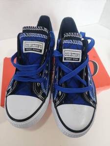 Collection'O Sport Shoes Size 9 Blue Black Plaid Sneakers Pair