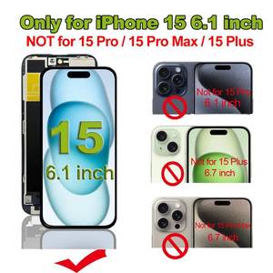 lot 8627 image: Fixerman for iPhone 15 Screen Replacement 6.1 inch, 3D Touch LCD Display Digitizer Assembly with Repair Tools - Model A2846, A3089, A3092, A3090 - Retail $40