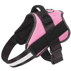lot 9112 image: Bolux Dog Harness, No-Pull Reflective Dog Vest, Breathable Adjustable Pet Harness with Handle for Outdoor Walking - No More Pulling, Tugging or Choking (Pink, M)