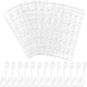 lot 7687 image: Jetec Christmas Tree Hook, Christmas Ornament Hanger, Transparent, 100 Pcs