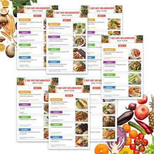 lot 8061 image: Auroscent Anti-Inflammatory Gut Health Meal Planner Chart - 7-Day Clean Eating Diet Plan & Nutrition Guide