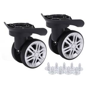 lot 8063 image: 1 Pair Luggage Suitcase Wheels, Trunk Wheels, Luggage Wheel Spare Part Universal Wheel Replacement Luggage Suitcase Wheels for Luggage Suitcase Trolley, Mute Double Row Wheels