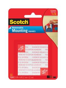 lot 8082 image: Scotch Removable Double-Sided Mounting Squares, 16 Pre-Cut Foam Squares, 0.7 in. x 0.7 in., Removes Easily Without Leaving Any Residue, Photo-Safe, Mess-Free Application (108AMS-SQ-16)