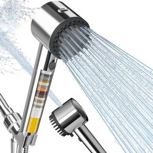 lot 8263 image: Cobbe Ion Drops Filtered Shower Head with Handheld, High Pressure 41 Spray Mode Showerhead with Filters, Built-in Power Wash for Hard Water - Remove Chlorine - Reduces Dry Itchy Skin, Chrome - Retail $146