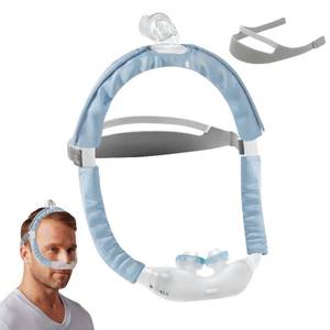 lot 8271 image: 3 Pcs Satin CPAP Strap Covers, Sky Blue CPAP Mask Frame Covers with 1 Pcs Replacement CPAP Headgear, CPAP Mask Cushions for DreamWear or AirFit Reducing Face Red Marks CPAP Hair Protector