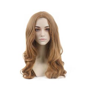lot 8327 image: Light Brown Wig - Cosplay Curly Wigs for Women - M3gan Synthetic Long Hair Wig, 24 inches Halloween Wigs (Light Brown wig)