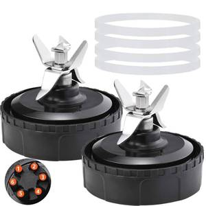 lot 8344 image: Blender Blade Fit for Ninja, Replacement Parts 6 Fin Male Blades with 4 Rubber Gaskets, Blender Accessories Compatible with Ninja Auto IQ BL660 BL663 & BL740, Only Fit 16oz Cups(2 Pack)