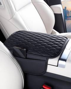 lot 8349 image: ESKONKE Upgraded Car Center Console Cover with 2 Storage Bags - Premium Nappa Leather Armrest Cover, Scratch & Wear Resistant, Waterproof Car Interior Accessories (Black)