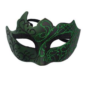 lot 8364 image: ONESWI Men Masquerade Mask Venetian Mask Greek Roman Mardi Gras Mask for Men (Green)