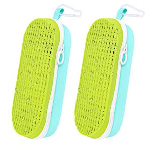 lot 8516 image: 2pcs Swim Goggles Cases, Large Capacity Silicone Swimming Goggles Protective Cover Zipper Eyeglasses Case Breathable Portable Arena Soft Sunglasses Box Accessories for Swimmer Equipment Bags Gifts